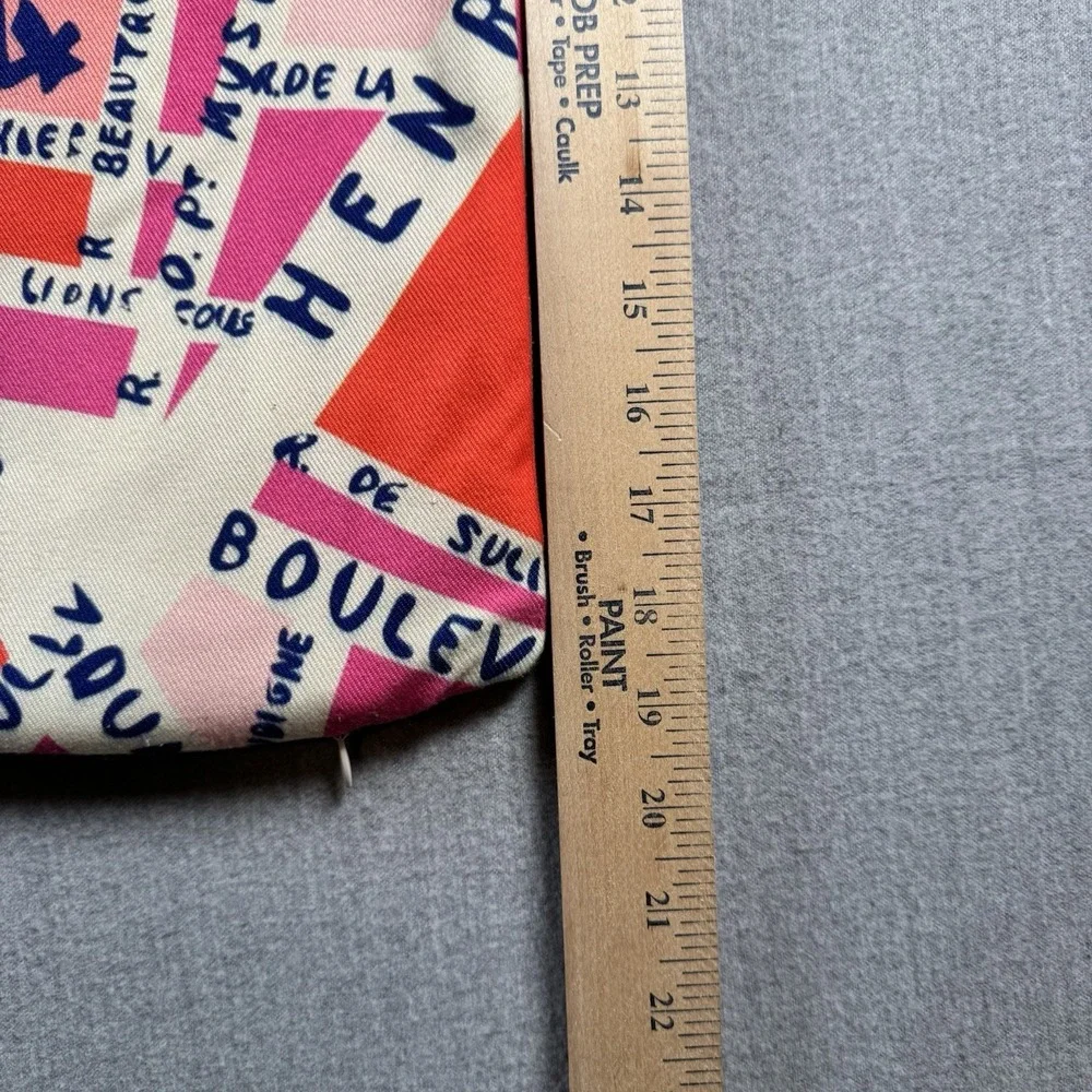 Set 2 Paris Map Pillow Covers Red‎ Pink Blue Graphic Euro Decor Zipper 20 in